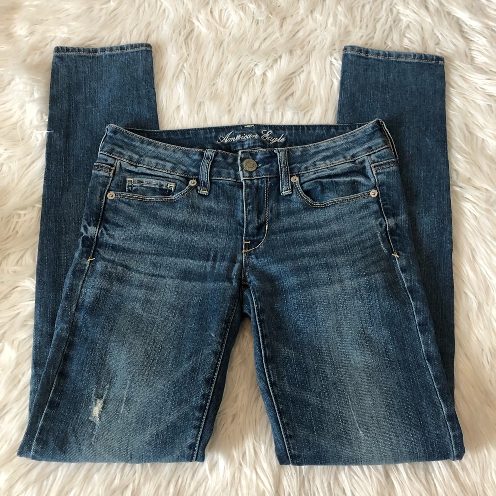 American Eagle Jeans Denim Size 2 Stretch Skinny Womens